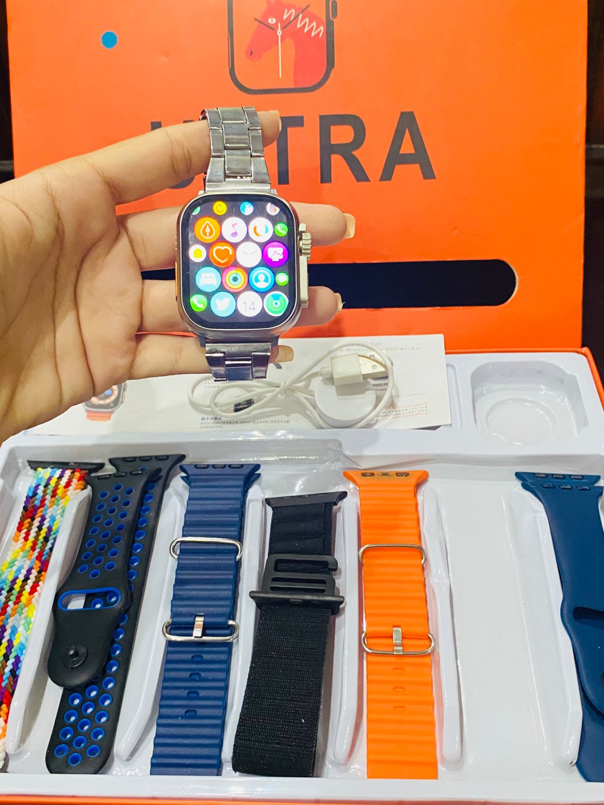 Hi Watch Pro Ultra Smartwatch – 7-in-1 Strap Bundle